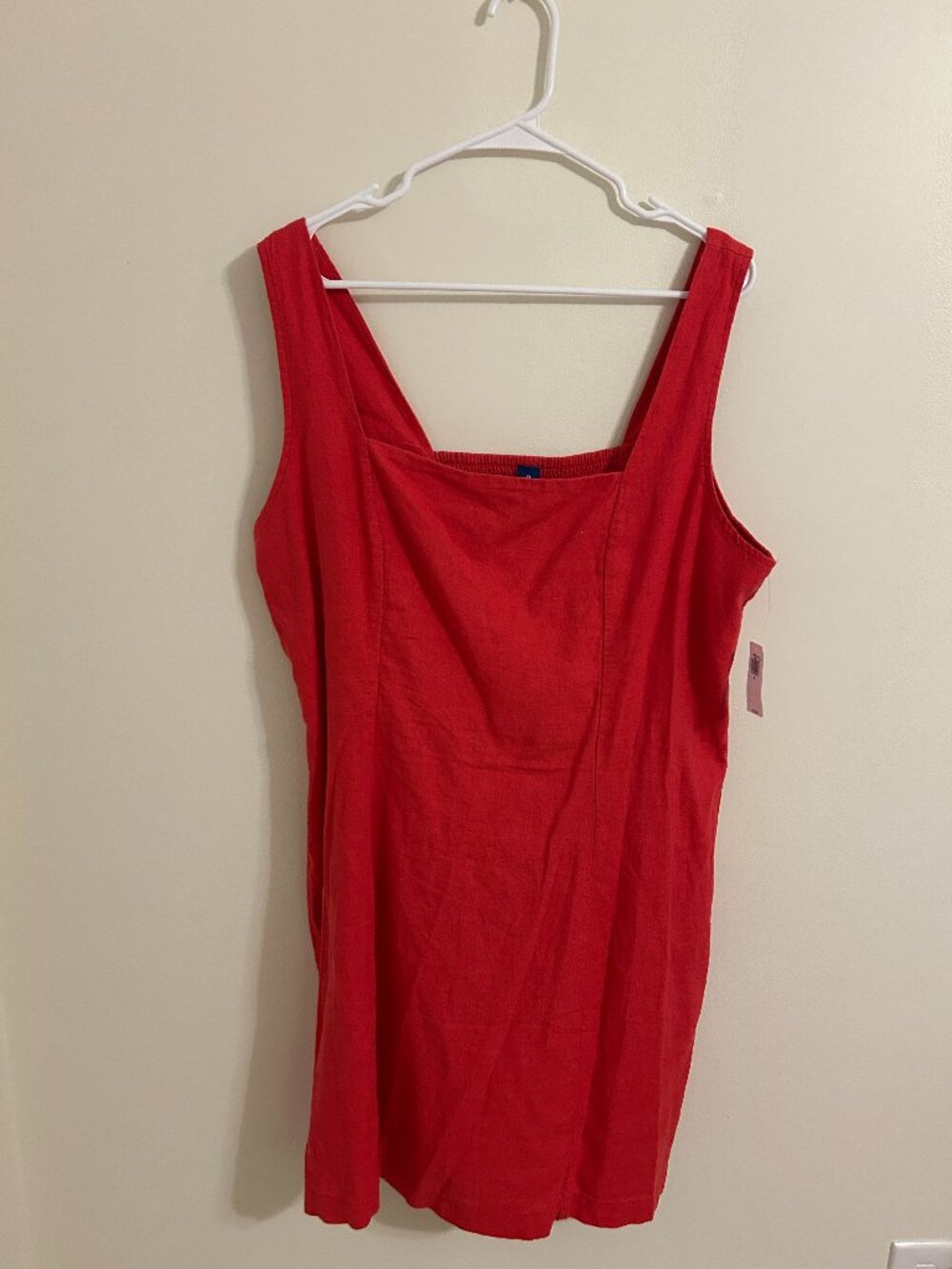 Red Old Navy Linen Dress